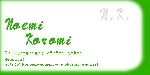 noemi koromi business card